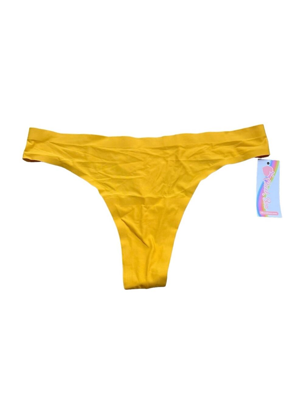 Cheek Boss Thong Size Small Yellow